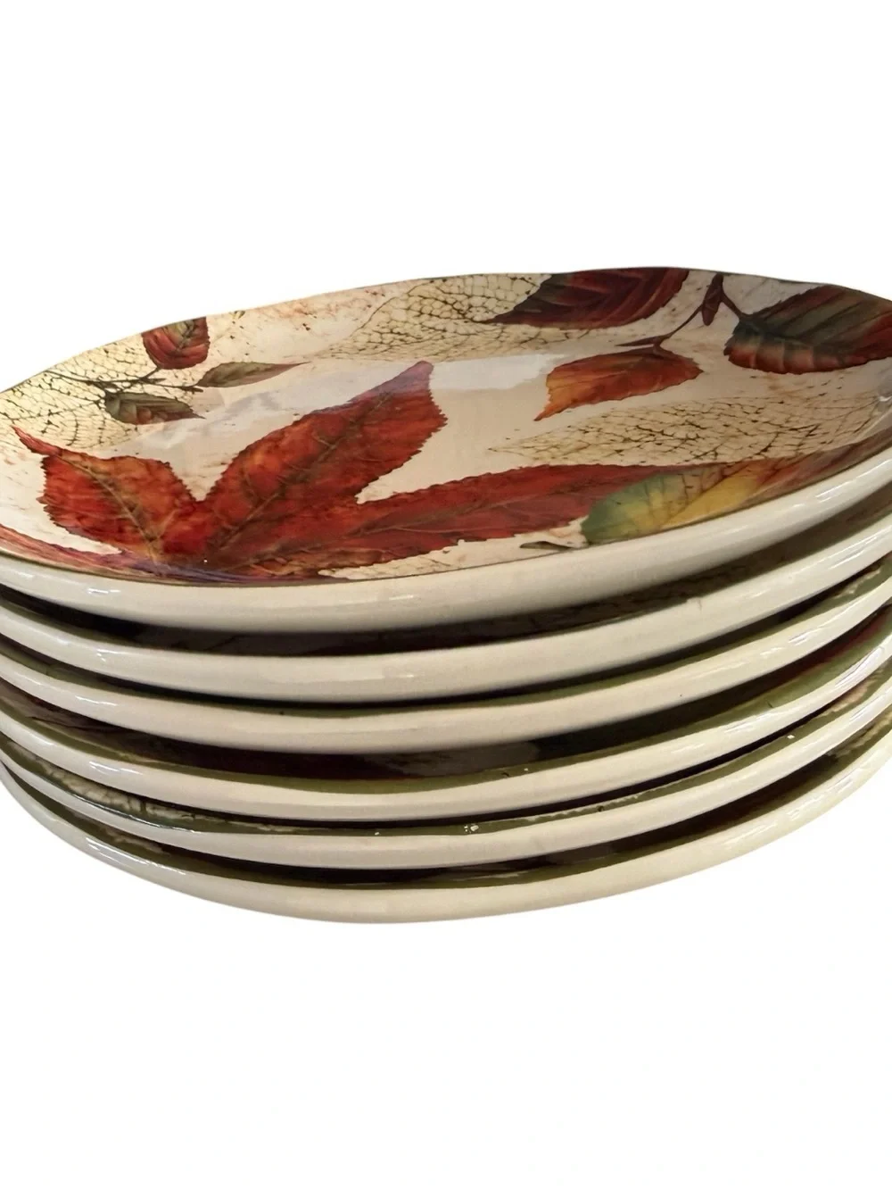 Pier 1 Fall Leaf Plates Set of 6